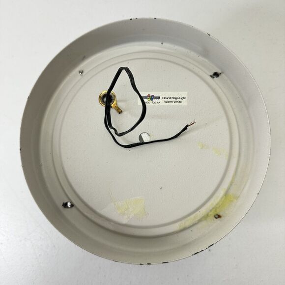 Minispotlight.com 12v 8” Round Caged Light Warm White Haunted House Escape Room - Picture 6 of 10